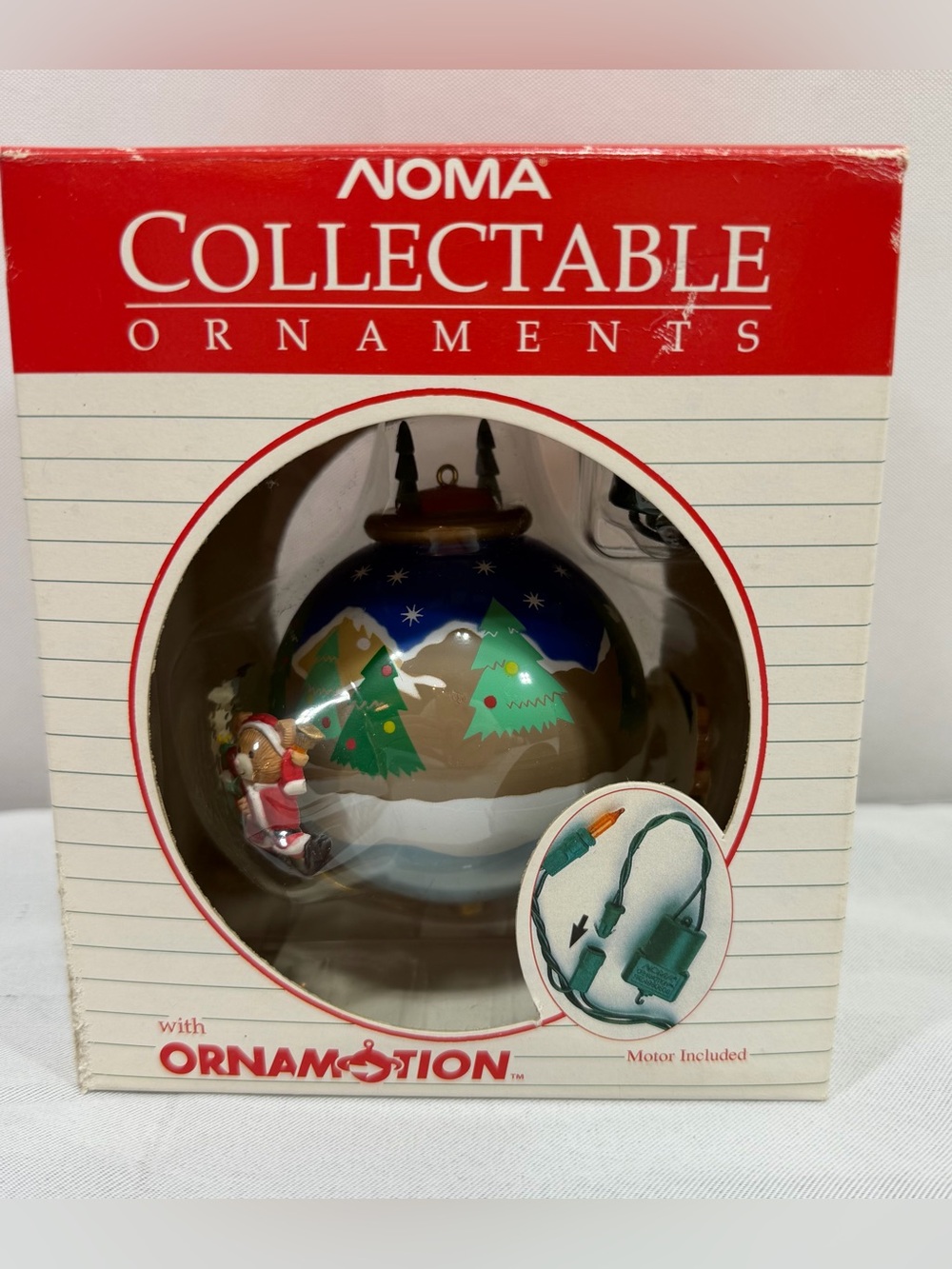 NOMA Ornamotion Santa Bears Around-The-World Christmas Ornament Motion